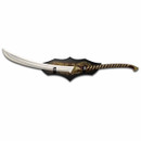LOTR Officially Licensed High Elven Warrior Sword with C of A and silk screened wood display plaque