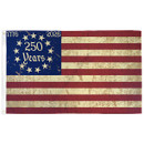 Indoor Outdoor 3 x 5 Polyester USA 250 Tea Stained Betsy Ross Inspired Flag