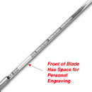 Walking Cane is engraved with a thistle motif on both sides on blade, has a space for personal engraving