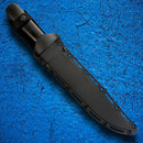 Cold Steel Laredo Bowie has black linen micarta grip, polished brass bolster and guard, includes Secure-Ex sheath