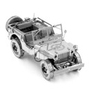 Pocket-sized, laser-cut stainless steel Willys Overlands model assembled from two laser-cut sheets, challenging difficulty level