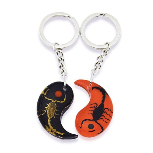 Scorpion Yin-Yang Set of 2 Keychains