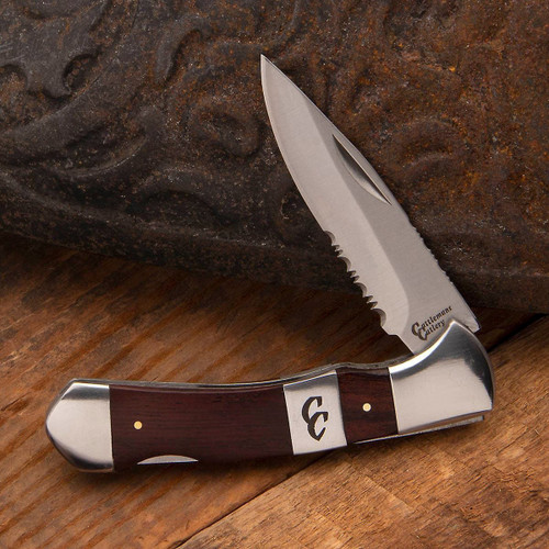 Cattleman Stockyard Rosewood Lockback Folder