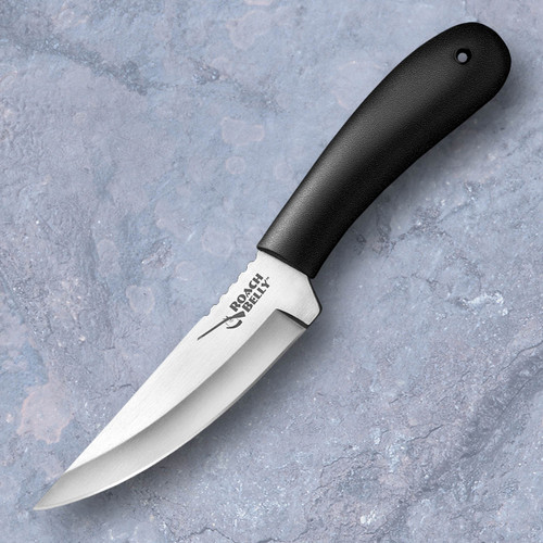 Cold Steel Roach-Bellied pocket knife has German 4116 Stainless steel blade, weatherproof polymer handle