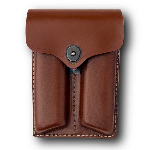 Brown Leather 1911 Style Dual Mag Pouch