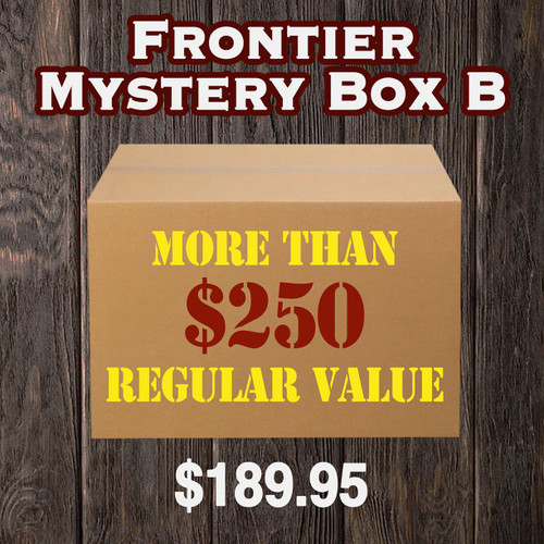 American frontier mystery box with high quality, functional weapon replicas ready for display or action