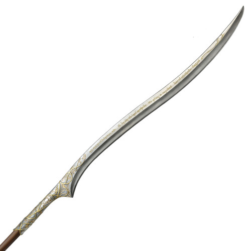 Aeglos spear of King Gil-galad from Lord of the Rings is poly resin prop replica with Elvish engravings