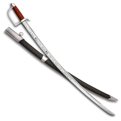 Semiquincentennial Edition American Revolution Saber with etched blade commemorating the 250th birthday of the USA