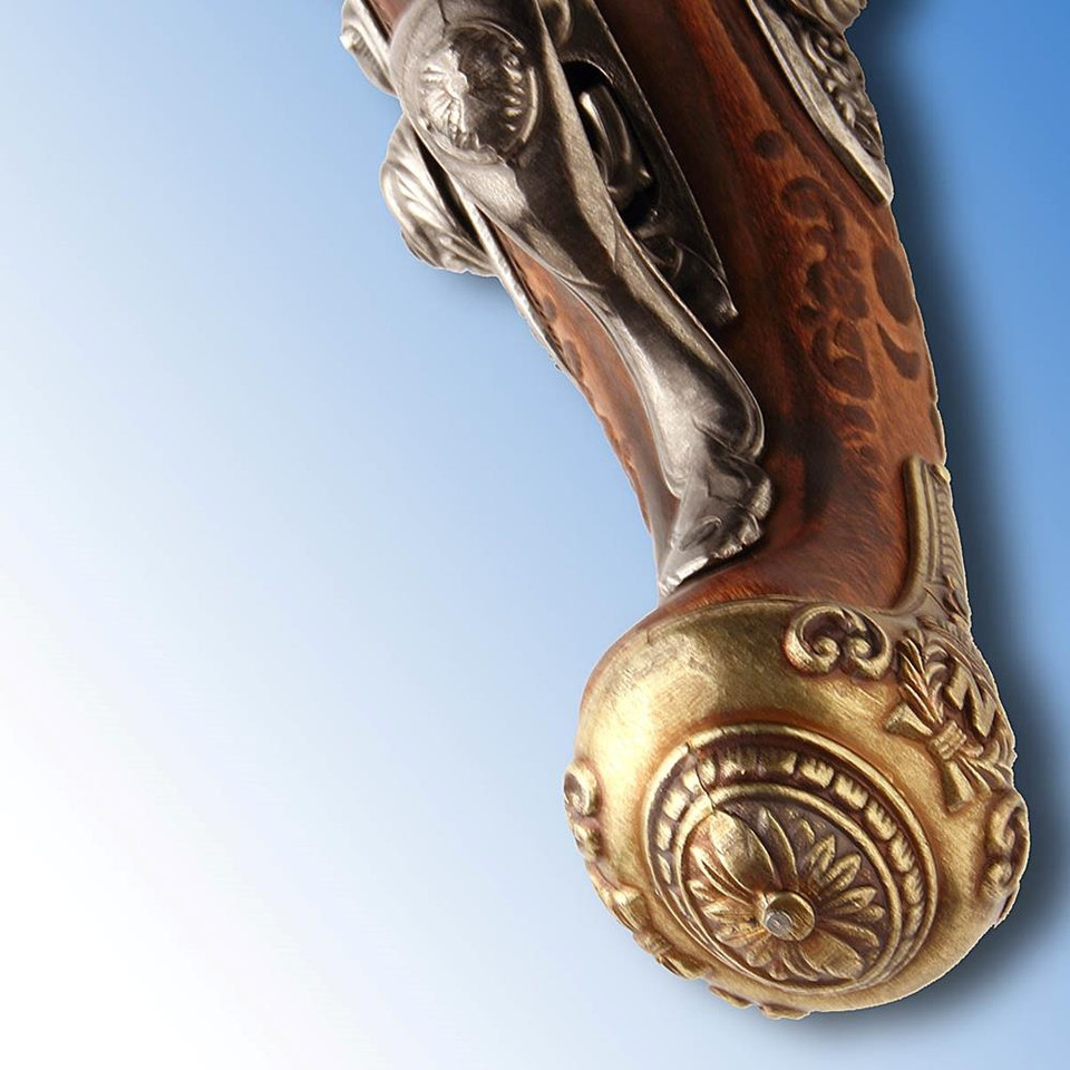 Napoleonic Double Barrel Flintlock - Atlanta Cutlery Corporation