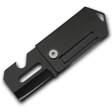 Dog Tag Cutter Black Dog Tag Miniature Knife with Bottle Opener