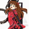 Retro RARE Evangelion Asuka Langley Plug Suit Rubber Mascot Keychain JAPAN ANIME