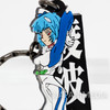 Retro RARE Evangelion Rei Ayanami Plug Suit Rubber Mascot Keychain JAPAN ANIME