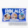 RARE!! Sherlock Hound Detective Holmes Button badge 3pc Set Ghibli Hayao Miyazaki