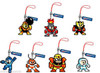 Set of 7 Rockman Mega man Dot Rubber Mobile Strap Collection Vol.2 JAPAN GAME NES Japanimedia Store FRONT