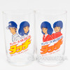 Retro RARE TOUCH Minami Asakura Tatsuya Uesugi Glass Set Mitsuru Adachi