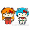 Evangelion Asuka Langley Rei Ayanami x Hello Kitty Metal Pins Set