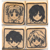 Retro RARE!! Fushigi Yugi Stamp 4pc Set JAPAN ANIME