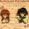 Rurouni Kenshin Himura & Sujiro Hiko Pins 2pc Set JAPAN ANIME