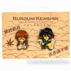 Rurouni Kenshin Himura & Sujiro Hiko Pins 2pc Set JAPAN ANIME