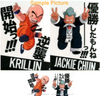 Dragon Ball Z Clear Folder File 2pc & Sticker 2pc / Krillin + Jackie Chun BANDAI