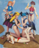 [Set of 5] Street Fighter & Darkstalkers Capcom Character Summer Paradise Figure Another color ver. [Chun-Li / Sakura / Cammy / Morrigan / Lilith] JAPAN GAME