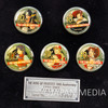 Retro RARE! KOF King of Fighters 10th Anniversary Metal Pins 5pc Set SNK Kotobukiya