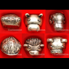 Retro RARE Tekkon Kinkreet SHIRO Metal Ring M Size 6pc Set Matsumoto Taiyo Japanimedia Store FRONT