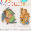Darkstalkers Vampire Savior Morrigan & Donovan Metal Pins Set Capcom PUZZLE FIGHTER Japanimedia Store FRONT