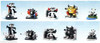[Set of 10] Panda-Z Mini Figure Collection 02 Robonimal Megahouse JAPAN ANIME