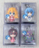 [Set of 4] Evangelion x Schick Promotion Mobile Strap Figure [Rei  Asuka Mari EVA-01] JAPAN Japanimedia Store FRONT