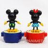 RARE! Disney Characters Mickey & Minnie Mouse Little Taps Sound Toy Figure JAPAN