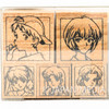 Evangelion Mini Stamp Set Asuka Rei Shinji Misato Ritsuko JAPAN ANIME MANGA