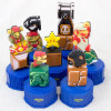 Set of 7 Super Mario Bros. Pepsi Mini Dot Figure Famicom NES NINTENDO JAPAN