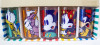 Disney Glass Set of 5 Mickey Minnie Donald Daisy Goofy JAPAN ANIME