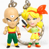 RARE! Dragon Ball Z Tenshinhan & Lunch Pair Figure Key Chain JAPAN ANIME