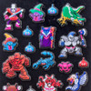 Dragon Quest Dot Monsters Sticker Sheet SQUARE ENIX JAPAN ANIME GAME Japanimedia Store FRONT