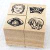 One Piece Stamp 4pc Set Luffy Nami Zoro JUMP FES 2000 JAPAN ANIME MANGA