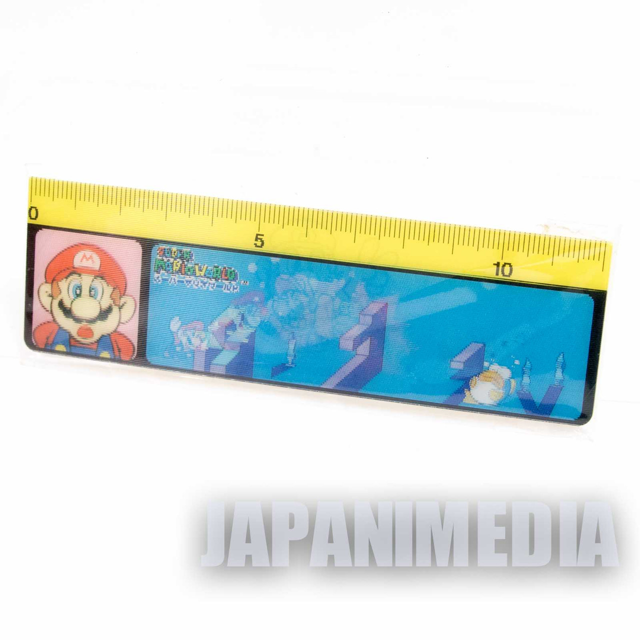 Retro RARE Super Mario World ruler 12cm [Mario Sea Stage] JAPAN GAME ...