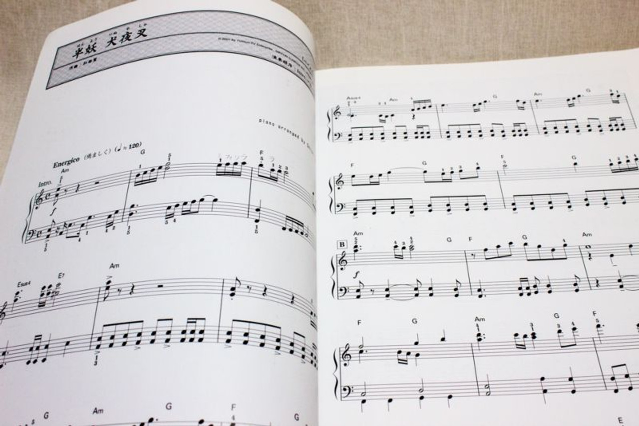 Anime Piano Sheet Music Book