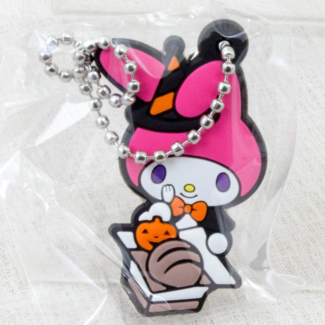 Kuromi Rubber Mascot Charm Ball Chain Key Chain Japan Kawaii Sanrio Japan