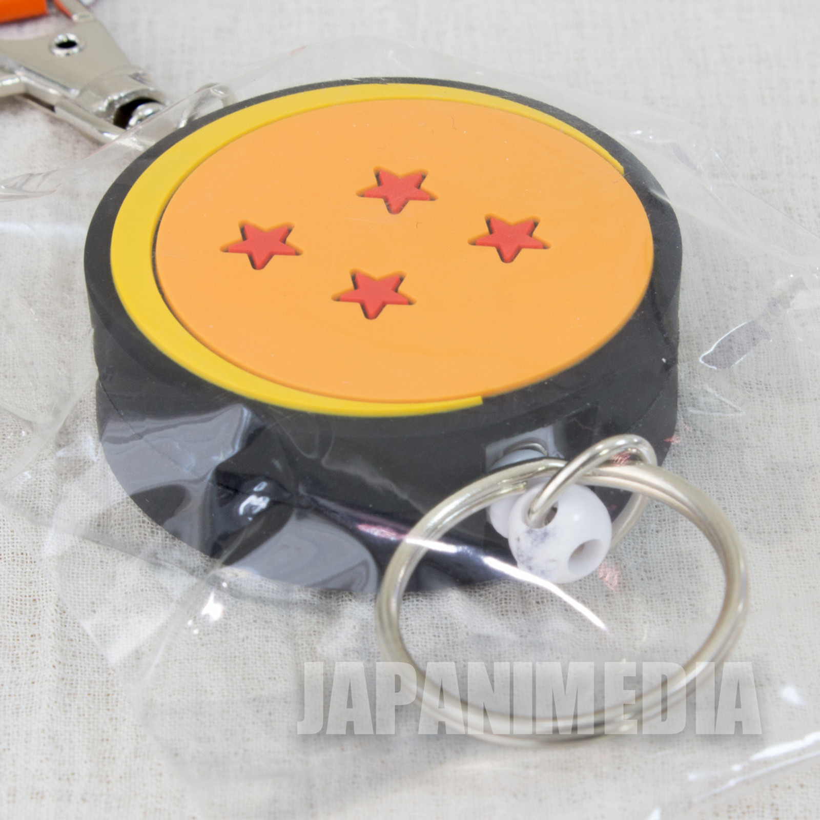 Dragon Ball Z 4th Ball Rubber Mascot Reel Keychain JAPAN ANIME