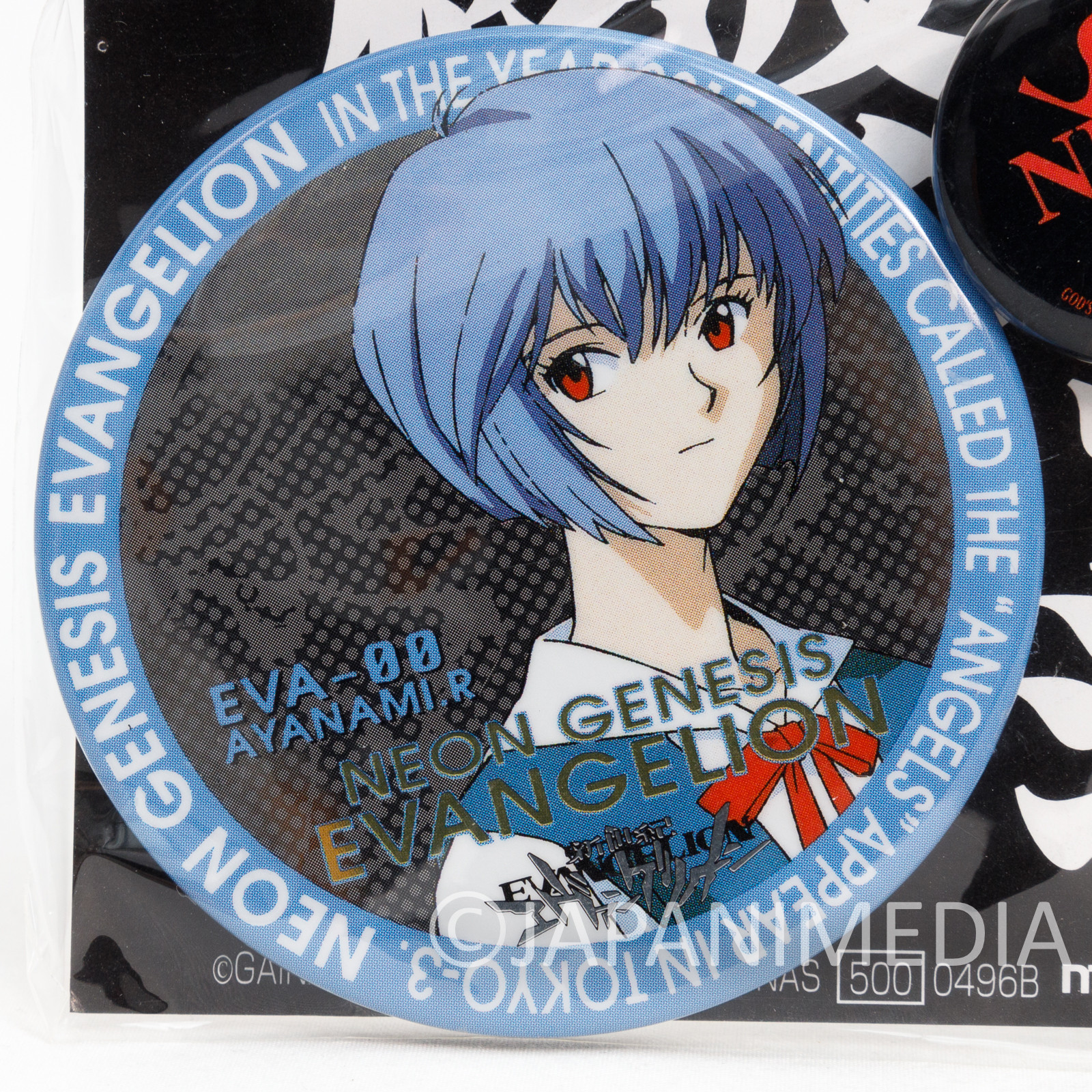 Retro Evangelion Rei Ayanami & NERV Can Button Badge Pins JAPAN ANIME