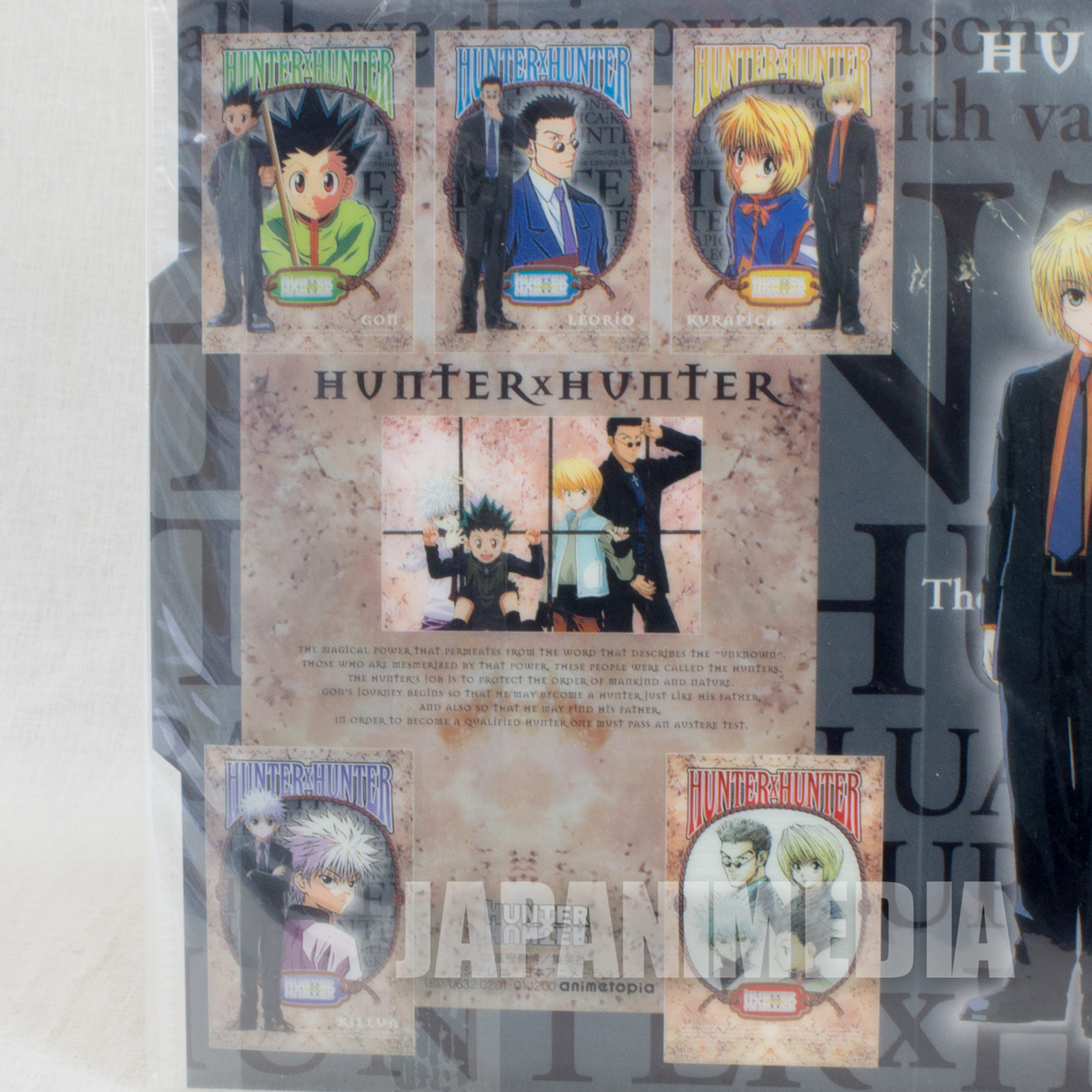 HUNTER x HUNTER Post Card 6pc & File Set [Gon / Killua / Kurapika / Leorio] JAPAN ANIME MANGA