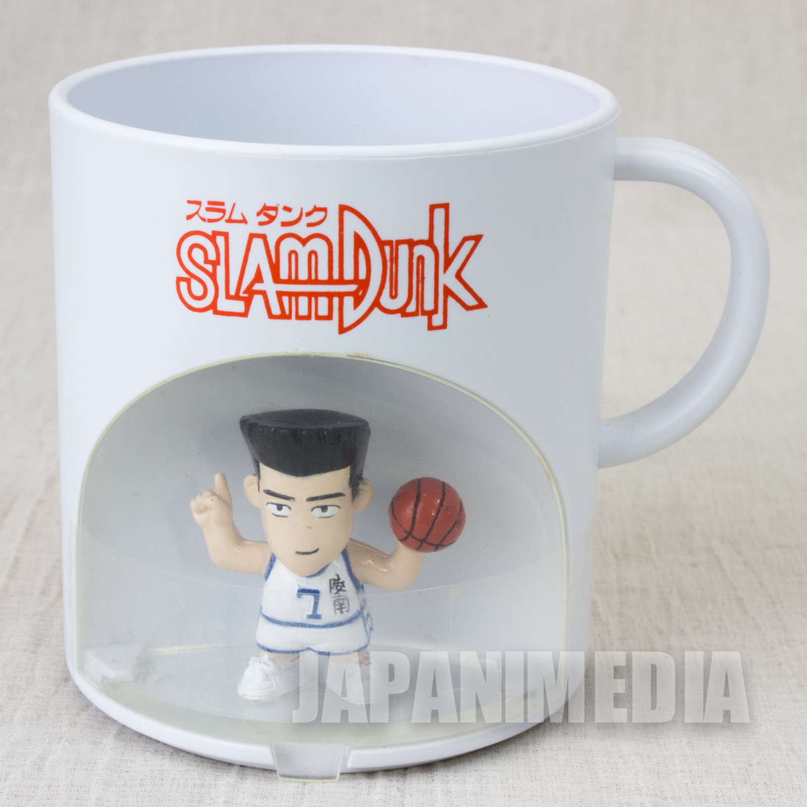 SLAM DUNK Akira Sendoh Team Ryonan #7 Figure in Plastic Mug Banpresto JAPAN ANIME MANGA