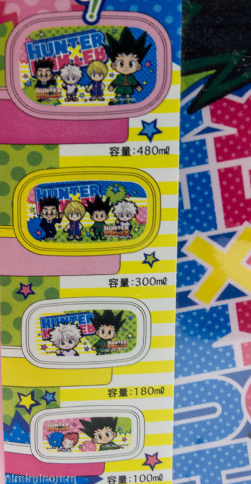 HUNTER x HUNTER Lunch Box 4 pack Set [Gon / Killua / Kurapika / Leorio] JAPAN ANIME