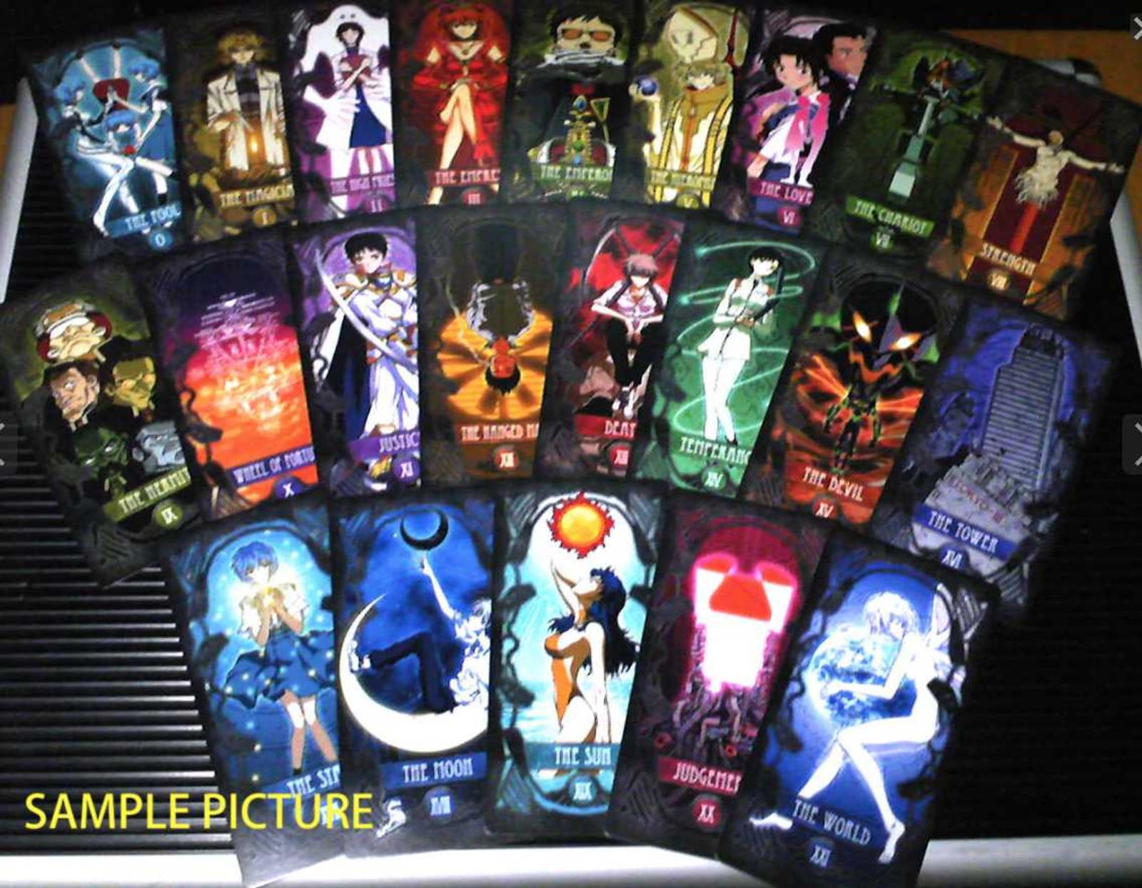 Evangelion Tarot Card 22 Major Arcana Set Asuka Rei Shinji Kaworu MOVIC | Japanimedia Store Front