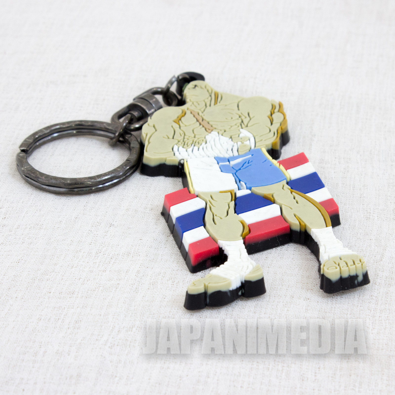 RARE! Street Fighter ZERO Sagat Rubber Mascot Key Chain JAPAN GAME CAPCOM