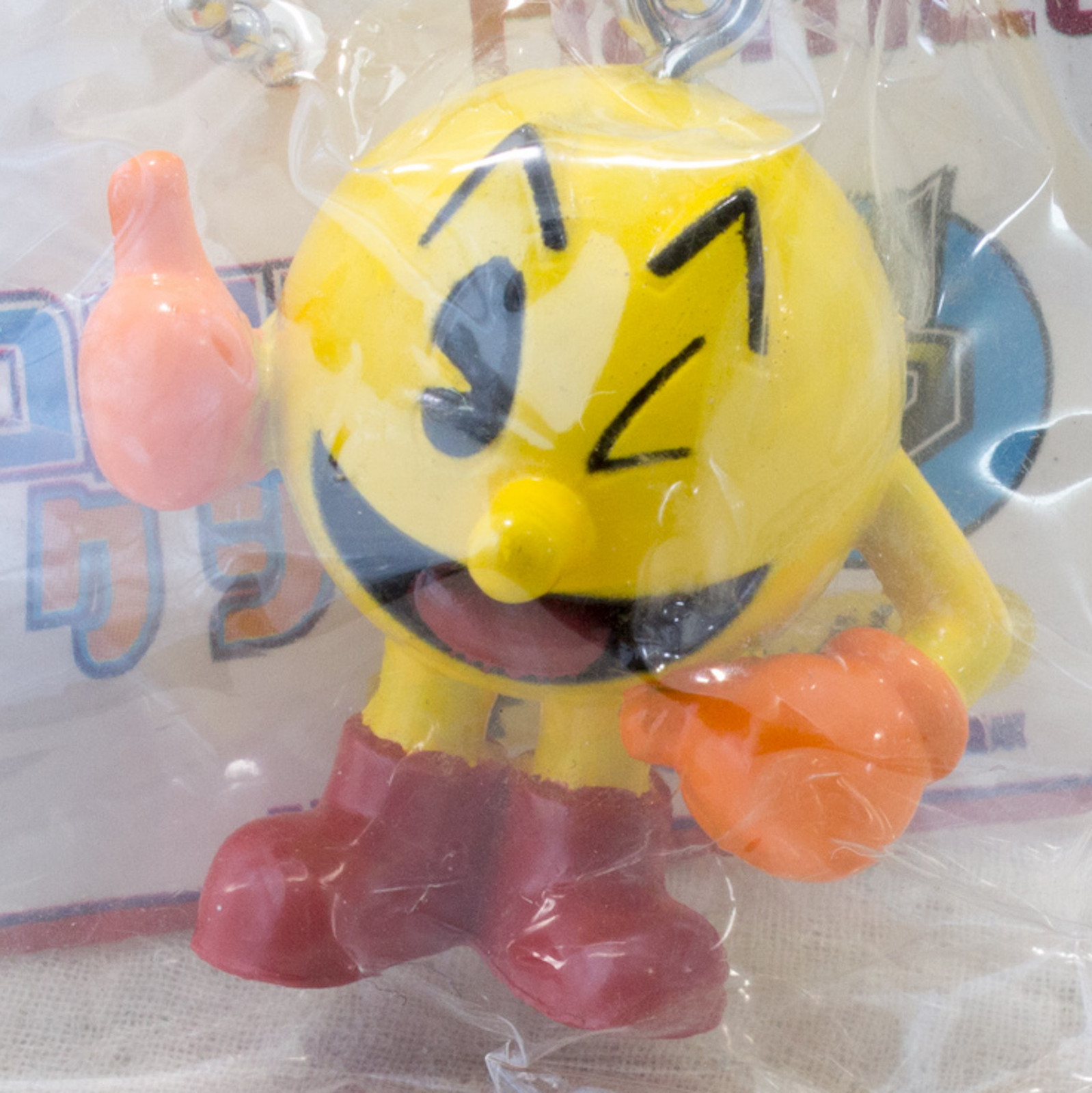Retro Rare! Pac-man Color Figure Ballchain Namco JAPAN