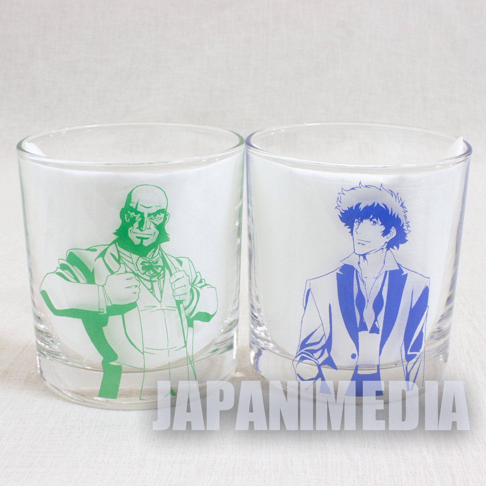 Cowboy Bebop Spike & Jet Black Rock Glass set 20th Anniversary JAPAN