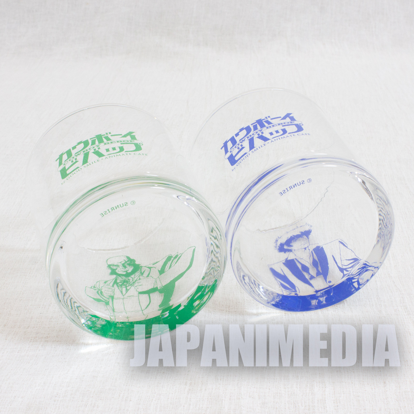 Cowboy Bebop Spike & Jet Black Rock Glass set 20th Anniversary JAPAN